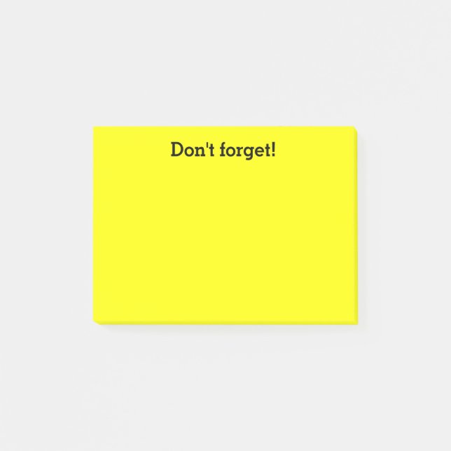 Notas Post-it® Materiales de oficina amarillos del personalizado (Anverso)