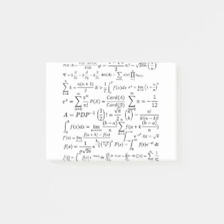 Notas Post-it® math equations and formulas