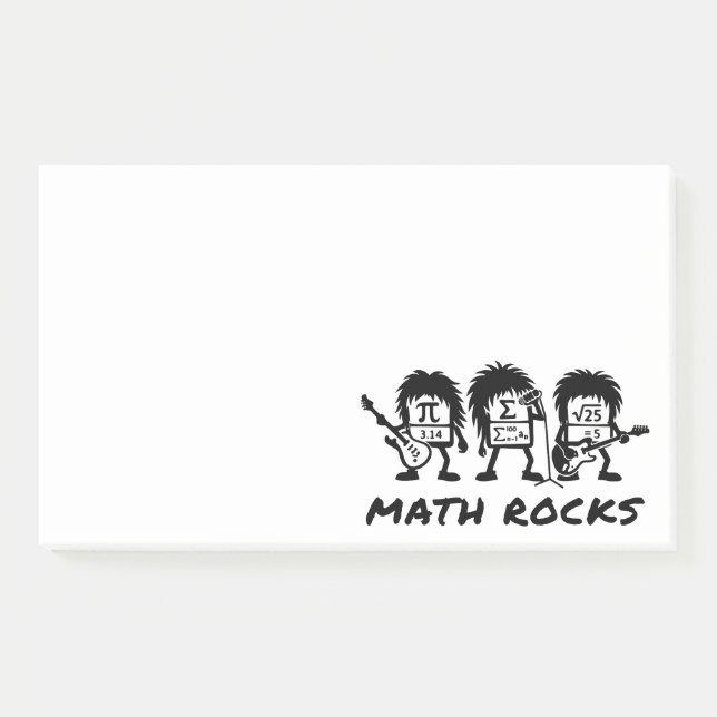 Notas Post-it® Math Rocks Academic Rock Band Humor (Anverso)