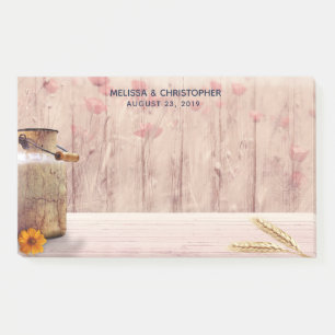 Notas Post-it® Matrimonio rural de leche rústica