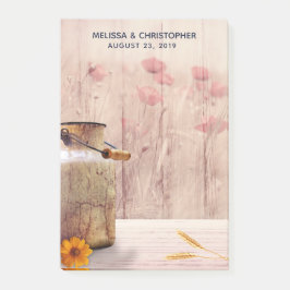 Notas Post-it® Matrimonio rural de leche rústica