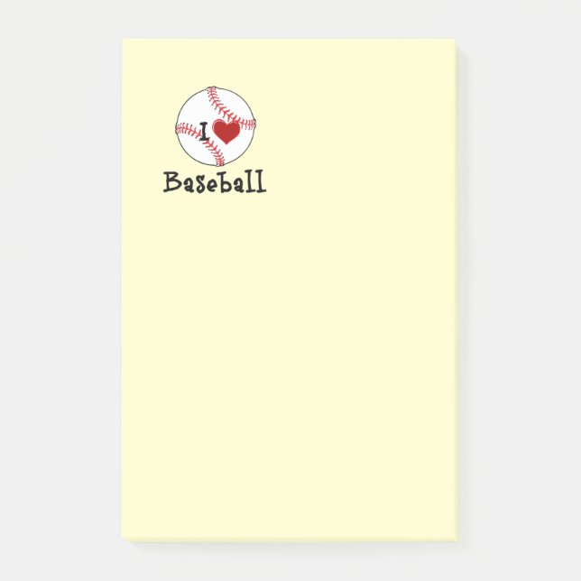 Notas Post-it® Me encanta el béisbol (Anverso)