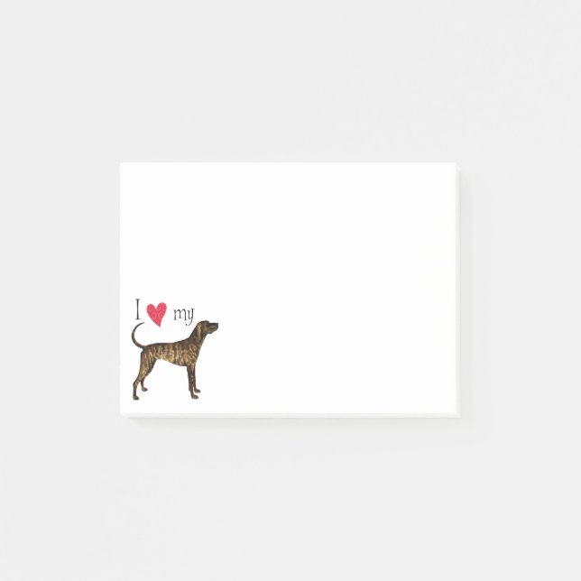 Notas Post-it® Me encanta mi perro callejero (Anverso)