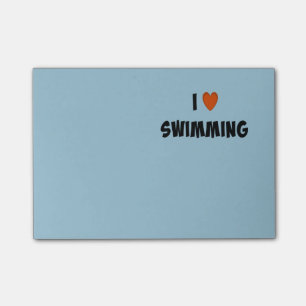 Notas Post-it® Me encanta nadar