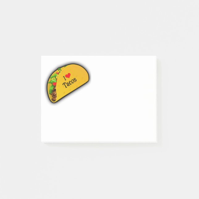 Notas Post-it® Me encantan los tacos (Anverso)
