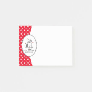 Notas Post-it® Me encantan los viejos perros pastores ingleses (G