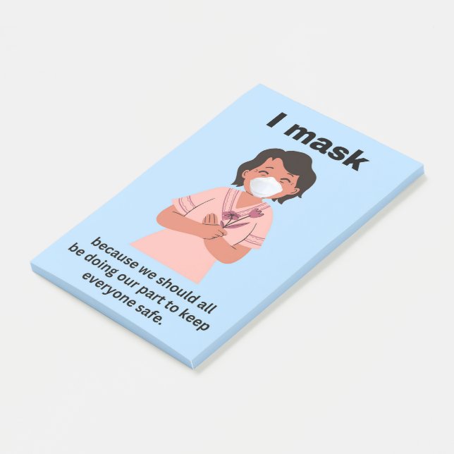 Notas Post-it® Me enmascaro porque todos deberíamos... (En perspectiva)