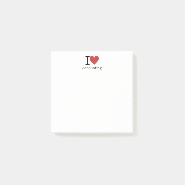 Notas Post-it® Me ❤️ La Contabilidad - Departamento De Contabilid (Anverso)