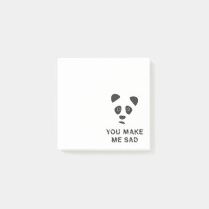 Notas Post-it® Me pones triste. Triste panda.
