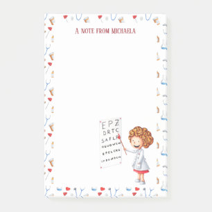 Notas Post-it® Médica ocular o enfermera oftálmica personalizada