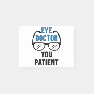 Notas Post-it® Médica ocular Usted Paciente Funny Optometrist
