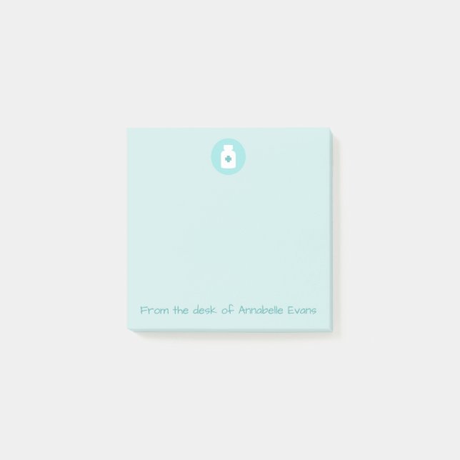 Notas Post-it® Medicina en botella farmacéutico (Anverso)
