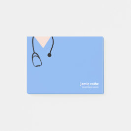 Notas Post-it® Médico Enfermera Blue Hospital Scrubs