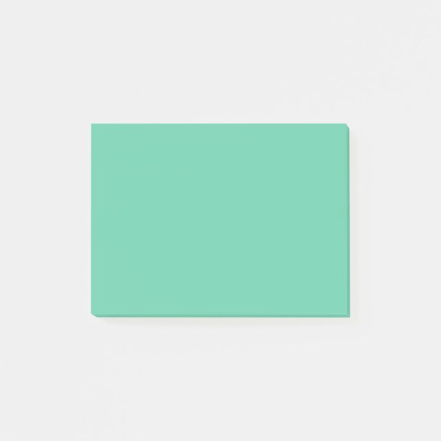 Notas Post-it® medio de color acuamarina (Anverso)