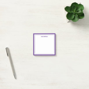Notas Post-it® Medio minimalista morado, 2 bordes