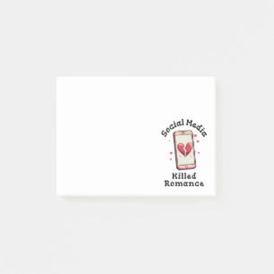 Notas Post-it® Medios sociales matan romance