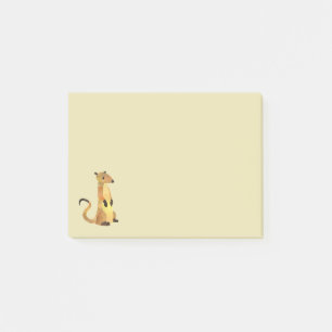 Notas Post-it® Meerkat de color de agua en un fondo tan profundo