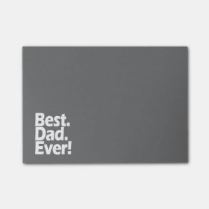 Notas Post-it® Mejor Exclamación del Padre Blanco/Negro