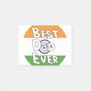 Notas Post-it® Mejor papá jamás Bandera de India