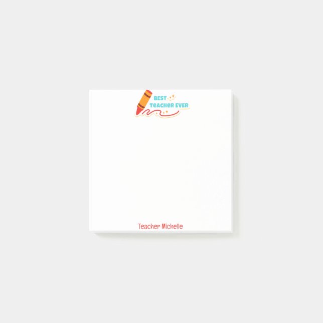 NOTAS POST-IT® MEJOR PROFESOR PERSONALIZADO (Anverso)