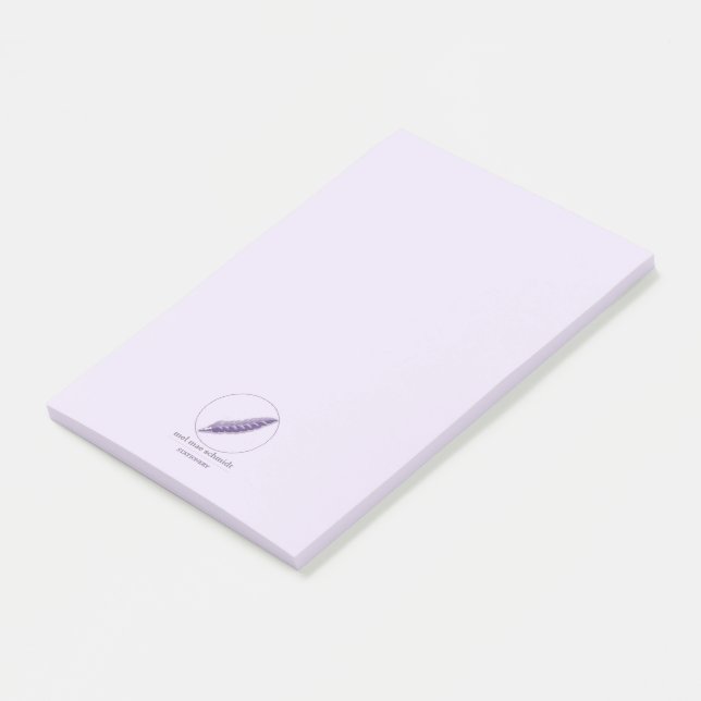 Notas Post-it® Mel Mae Schmidt Stationery Logo (En perspectiva)