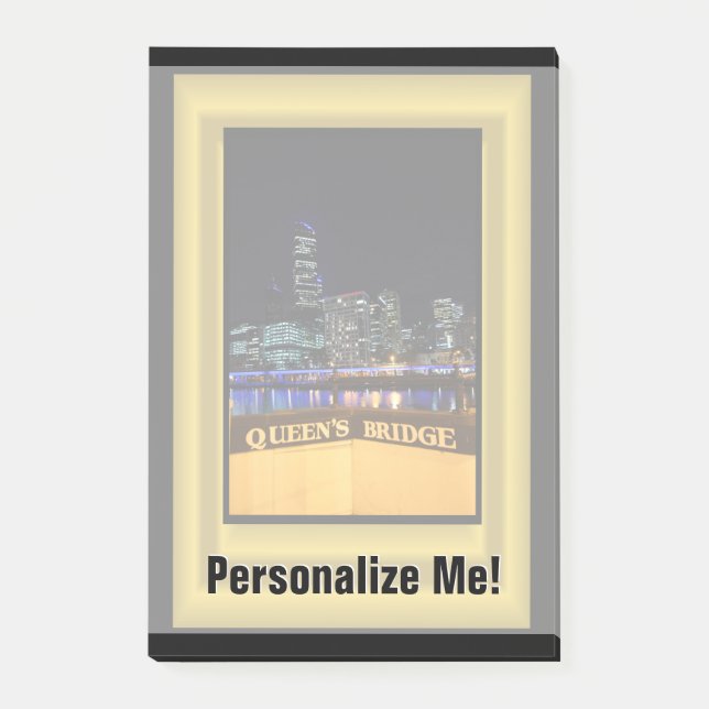 Notas Post-it® Melbourne Australia CBD Luces nocturnas (Anverso)