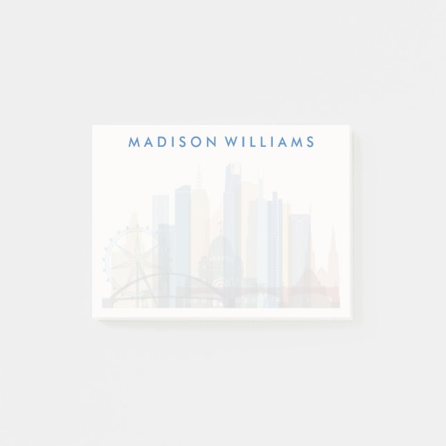 Notas Post-it® Melbourne, Australia| Cielo urbano (Anverso)