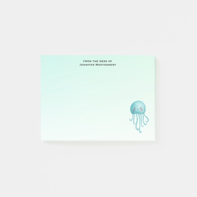 Notas Post-it® Melocote azul-verde dulce (Anverso)