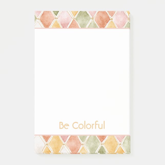 Notas Post-it® Melocotón Naranja Verde Amarillo Rubor  (Anverso)