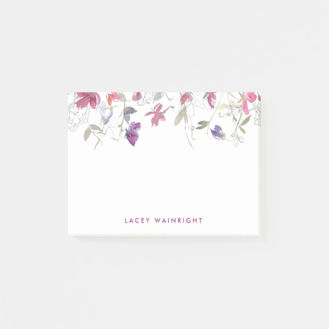 Notas Post-it® Melocotones dulces rosa y lagarto personalizados (Anverso)