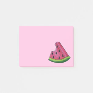 Notas Post-it® Melodía de agua verde rosada Melón Melón trozo de 