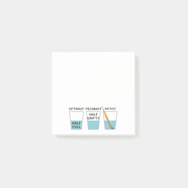 Notas Post-it® Meme divertido semilleno de cristal (Anverso)