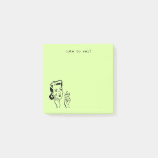 Notas Post-it® Memo de una divertida retro verde limón