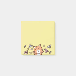 Notas Post-it® memorando de gato de dibujos animados
