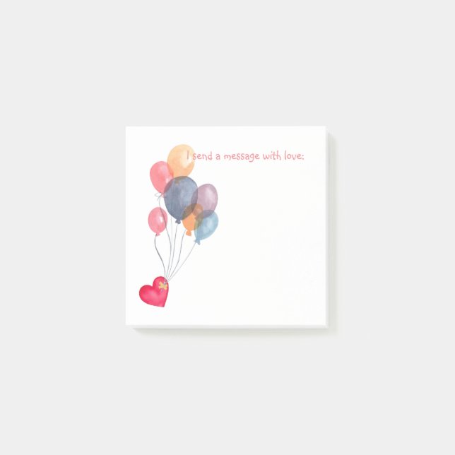 Notas Post-it® Mensaje de amor (Anverso)