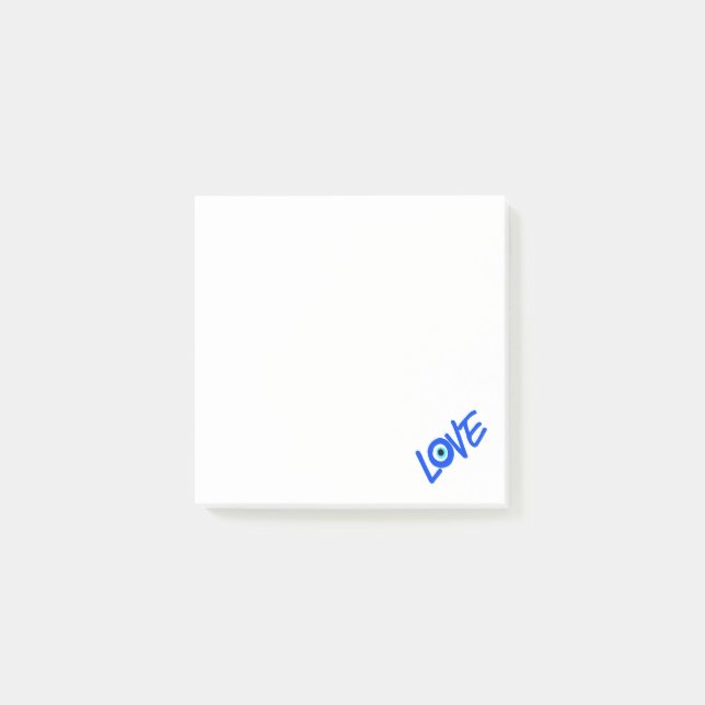 Notas Post-it® Mensaje de amor blanco brillante (Anverso)