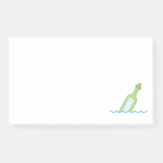 Notas Post-it® Mensaje en una botella (Anverso)