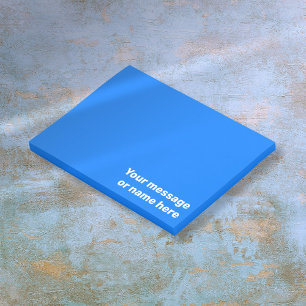 Notas Post-it® Mensaje Personalizado Vibrante Brillante Azul Inte