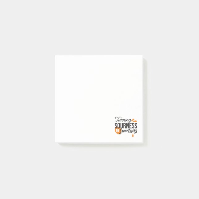 Notas Post-it® Mensaje positivo de la vida - Se vuelve amargo par (Anverso)