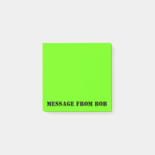 Notas Post-it® Mensaje verde 3 x 3 de Dayglow