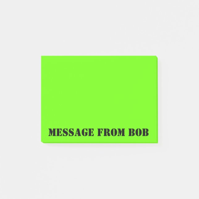Notas Post-it® Mensaje verde de verano (Anverso)
