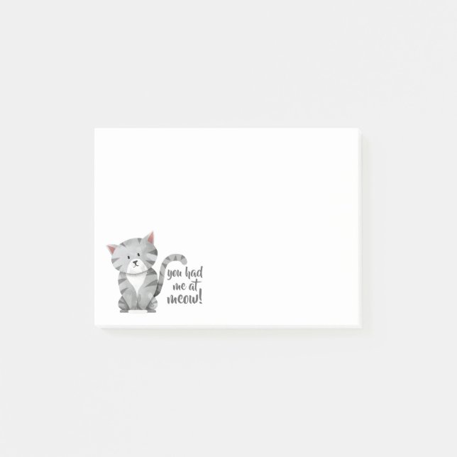 Notas Post-it® Meow (Anverso)
