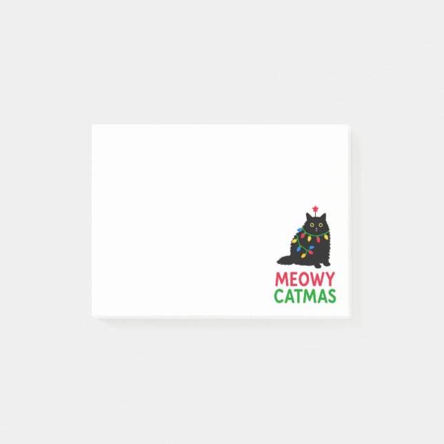 Notas Post-it® Meowy Catmas (Anverso)