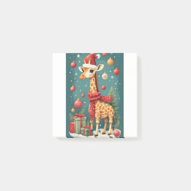 Notas Post-it® Merry Christmas Giraffe (Anverso)