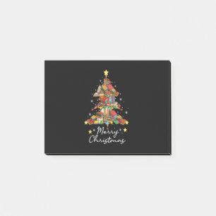 Notas Post-it® Merry Christmas Library Tree Book Leading Lover Li