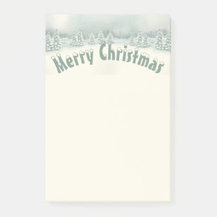 Notas Post-it® Merry Christmas Winter Trees