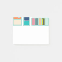 Notas Post-it® Mezcla de estilo moderno de mediados de siglo 