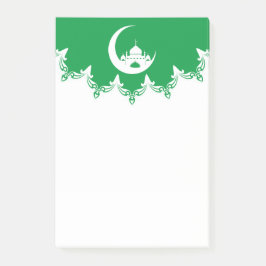 Notas Post-it® Mezquita Blanca en Crescent Moon Ramadan