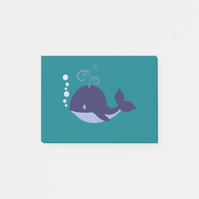 Notas Post-it® Mi ballena azul bebé (Anverso)