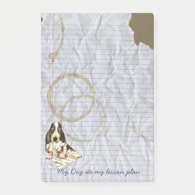 Notas Post-it® Mi Beagle comió mi plan de clases (Anverso)